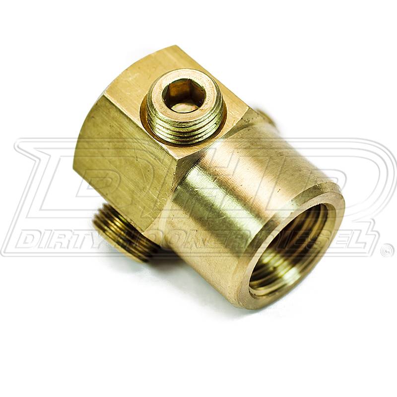 DHD 0070243 Duramax Diesel Brass Fuel Test Port Cap W/NPT Ports