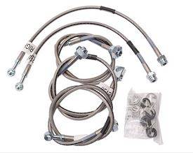 Russell Performance - Russell Performance 695770 Stainless Braided Front Brake Line Kit Lifted (01-07) Classic GM HD Pickup