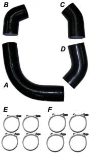 PPE - PPE 115910101 Silicone Hose Kit with Stainless Steel Clamps - GM 2001 LB7