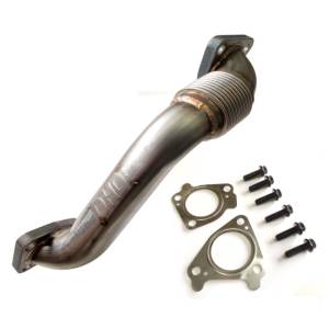 Dirty Hooker Diesel - DHD 300-125K OEM Length D-Pipe Stainless Passenger LB7 Up Pipe Kit 2001-2004