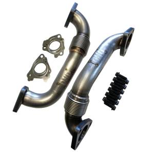 Dirty Hooker Diesel - DHD 300-124 Driver & Passenger Stainless Steel LB7 Up Pipe Set OE Length 2001-2004