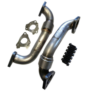 Dirty Hooker Diesel - DHD 300-117 Driver & Passenger Stainless Steel High Flow Long Up Pipe Set 2001-2004