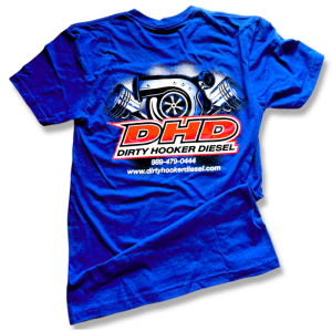 Dirty Hooker Diesel - DHD 061-120T Blue Turbo & Piston T-Shirt S-3XL