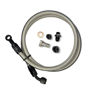 Shocker Fittings - Shocker Fittings -6AN Stainless Remote Turbo Oil Feed Line Kit VGT Duramax 2001-2016