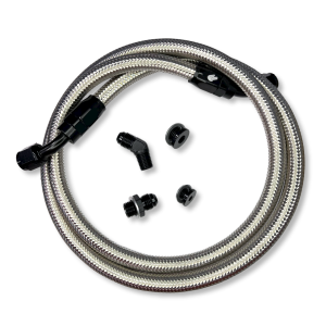 Shocker Fittings - Shocker Fittings -6AN Stainless Remote Turbo Oil Feed Line Kit S300 S400 Duramax 2001-2016