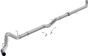 MBRP - MBRP S6005PLM Chevy/GMC Duramax 4" AL Downpipe Back No Muffler Exhaust Kit 2001-2004 LB7