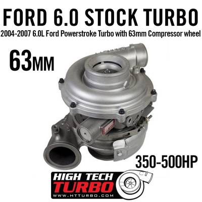 High Tech Turbo - HTT 743250-0063 6.0L FORD POWERSTROKE TURBO WITH 63MM COMPRESSOR WHEEL 2004-2007