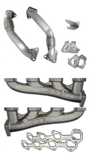 PPE - PPE 116111000 RACE Manifolds & Up-Pipes 2001-2004 GM Duramax 6.6L