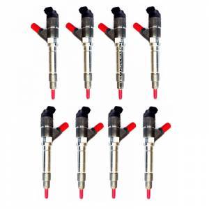 Exergy Performance - Exergy Performance E01 10408 Reman 100% Over LMM Duramax Fuel Injector Set (8 Total)