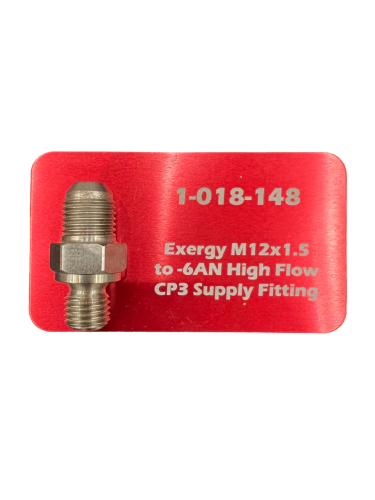 Exergy Performance - Exergy Performance 1-018-148 M12x1.5 to -6an High Flow CP3 Supply Fitting