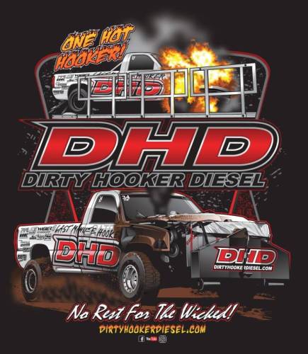 Dirty Hooker Diesel - DHD 061-107S "One Hot Hooker" UCC Black Tribute Hoodie M-XXXXXL