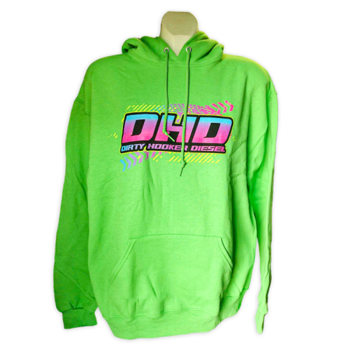 Dirty Hooker Diesel - DHD 061-141S Lime Green Retro Logo Hoodie S-XL