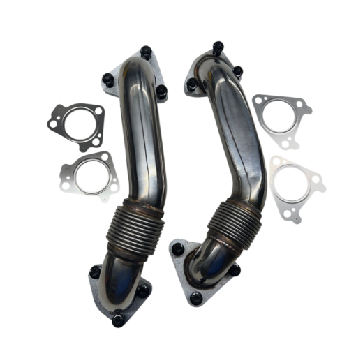 Dirty Hooker Diesel - Driver & Passenger Stainless Steel LB7 Up Pipe Set OE Length 2001-2004