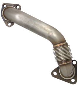 Exhaust System - Exhaust Manifolds, Headers, Down-Pipes, Up-Pipes - PPE - PPE 116120010 OEM Length D-Pipe Stainless LB7 Passenger Up Pipe