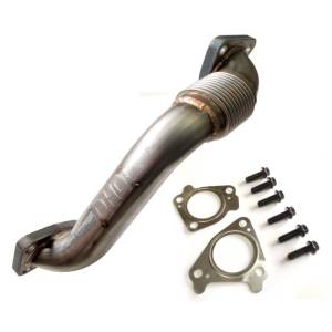 DHD 300-125 OEM Length D-Pipe Stainless Passenger LB7 Up Pipe Kit 2001-2004