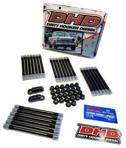 Engine Parts - Bolts, Studs, Fasteners - Dirty Hooker Diesel - DHD 800-067 TORQ Series 8740 Chromoly Cummins Head Studs 24V 6.7L 5.9L 1998.5-2018