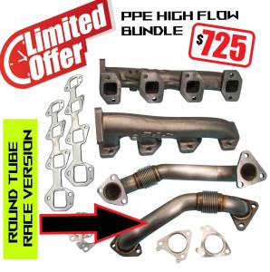 PPE - PPE 116111100 Compound Truck RACE Manifolds & Up-Pipes 2001+ GM Duramax 6.6L - Image 1