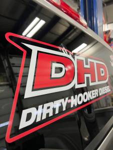 Dirty Hooker Diesel - DHD 061-003 Extra Large Die-Cut DHD Window Decal 8" x 24" - Image 3
