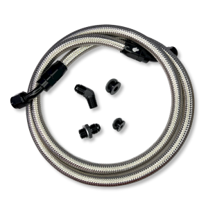 Shocker Fittings -6AN Stainless Remote Turbo Oil Feed Line Kit S300 S400 Duramax 2001-2016