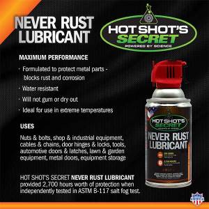 Hot Shot's Secret - Hot Shot's Secret Never Rust Lubricant Spray 9 OZ - Image 2