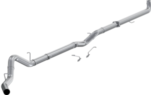 Exhaust System - Exhaust Systems - MBRP - MBRP s6005plm Chevy/GMC Duramax 4" AL Downpipe Back No Muffler 2001-2004 LB7