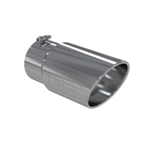 Exhaust System - Exhaust Tips - MBRP - MBRP T5075 5" Inlet 6" Outlet Rolled Edge Angle Cut Stainless Steel Tip