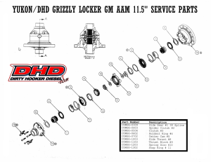 Yukon Grizzly Locker - Yukon AAM GM 11.5" Grizzly Locker Dirty Locker Replacement Center Cam Snap Ring 30/38 Spline - Image 2