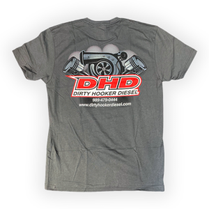 Dirty Hooker Diesel - DHD 061-009T Dark Grey Turbo & Piston T-Shirt - Image 1