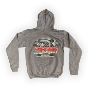 Dirty Hooker Diesel - DHD 061-009S Dark Grey Turbo & Piston Hoodie Sweatshirt - Image 1