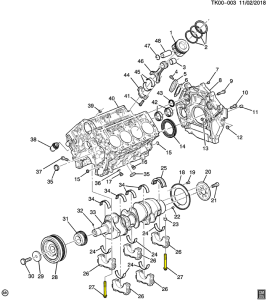 GM - GM 11547203 L5P Duramax Crankshaft Main Bearing Cap Bolt 2017-2022 - Image 2