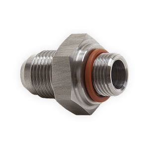 DHD 007-5001 Stainless LB7 Allison Bellhousing Fitting Small Port (3/4 Thread) To  -10AN Outlet