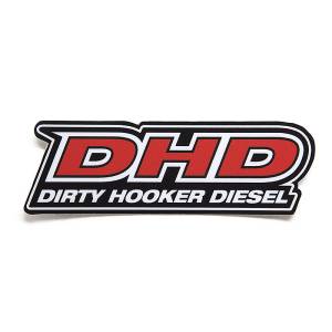 DHD Apparel - DHD Decals and Stickers - Dirty Hooker Diesel - DHD 061-005 DHD Black/Red Rear Window Sticker